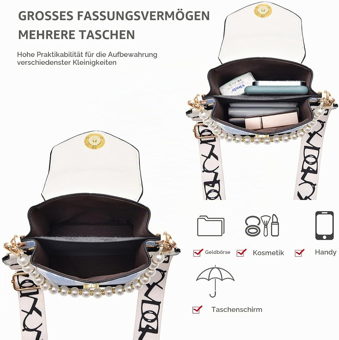 NICOLE &amp; DORIS Süsse Handtaschen Damen Handytaschen Klein Umhängetasche PU Leder Mini Schultertasche