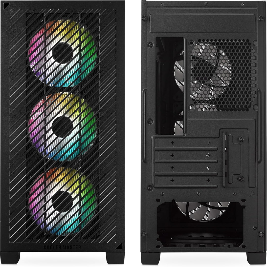 Cooler Master Elite 301 – Mini-Tower (Micro-ATX, ITX), 3 x 120 mm ARGB-Ansauglüfter (1200 U/min), un