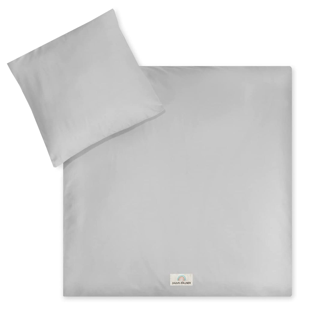 Julius Zöllner Bettwäsche 80x80+35x40 uni light grey Uni Light Grey 80 x 80 + 35 x 40 cm, Uni Light