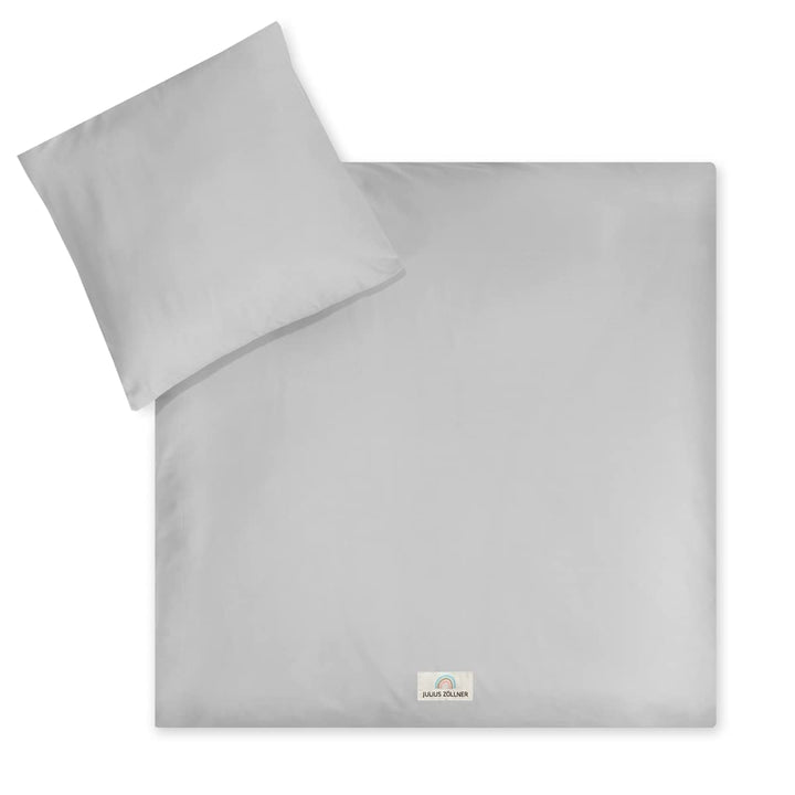 Julius Zöllner Bettwäsche 80x80+35x40 uni light grey Uni Light Grey 80 x 80 + 35 x 40 cm, Uni Light