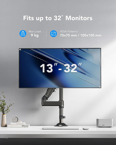 HUANUO 13-32 Zoll Monitor Halterung für LCD LED Bildschirm, Gasdruckfeder Monitor Arm 360° Drehbar,