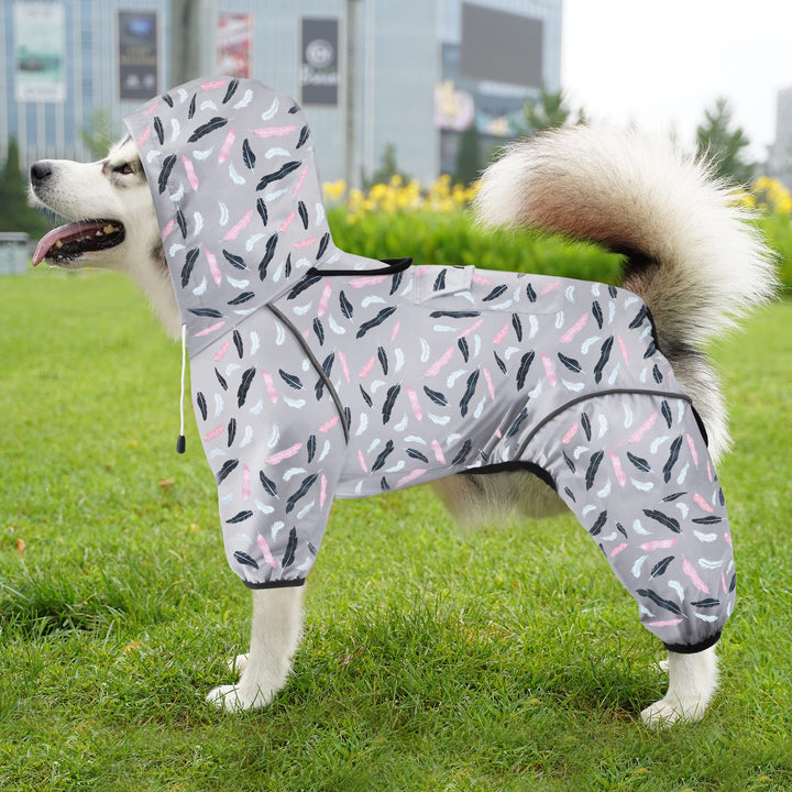 Idepet Regenmantel für Hunde Regenjacke Hund Winddicht Wasserdicht Hundamantel mit Kapuze für kleine