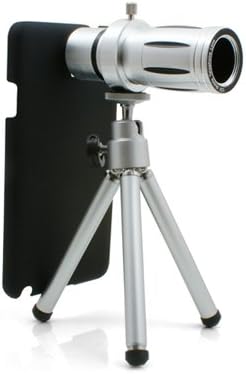 System-S Teleobjektiv Tele Objektiv & Stativ Tripod Halter Schutzhülle 21 mm 80° 12x Zoom für Samsun