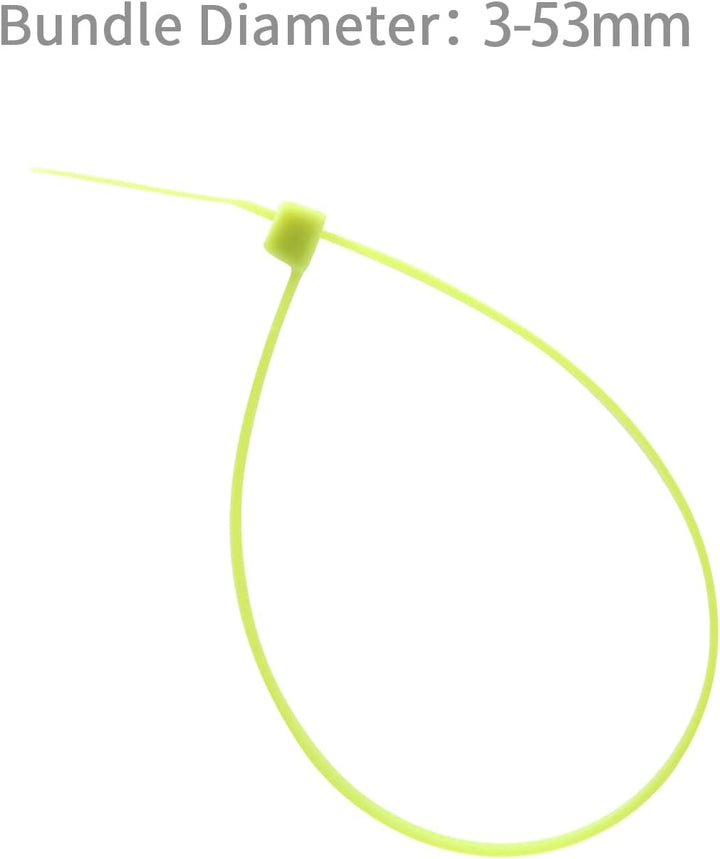 XINGO 1000 Stück Kabelbinder Apfelgrün, 200mm x 2,5mm, 8,1 kg Zugfestigkeit, kleine Grösse, UV Bestä