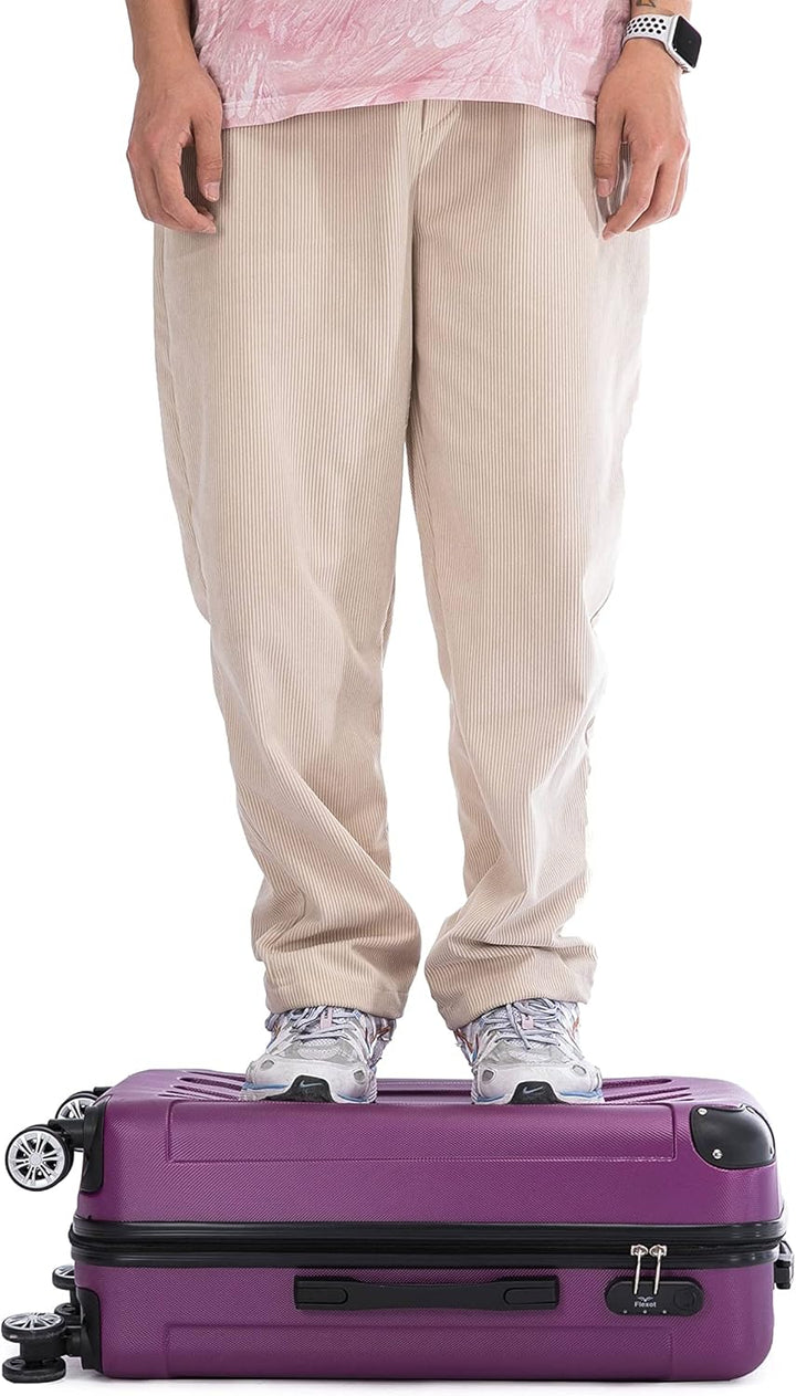 Flexot® Flex-2045 Koffer (16 Farben zur Auswahl) Zwillingsrollen Reisekoffer Trolley Hartschale (XL,