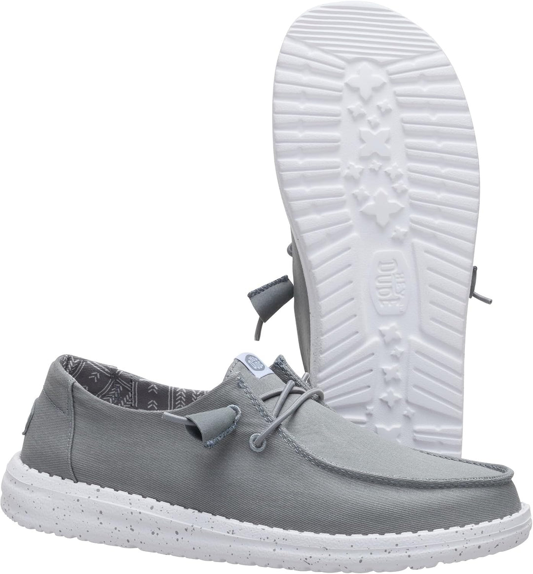 HEYDUDE - Wally Sox Stitch Herren - Slip on Schuhe - Herren Loafers, Black White 39 EU Grau, 39 EU G