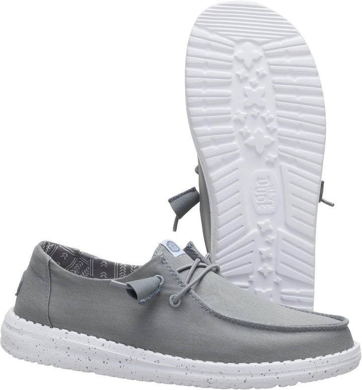 HEYDUDE - Wally Sox Stitch Herren - Slip on Schuhe - Herren Loafers, Black White 39 EU Grau, 39 EU G