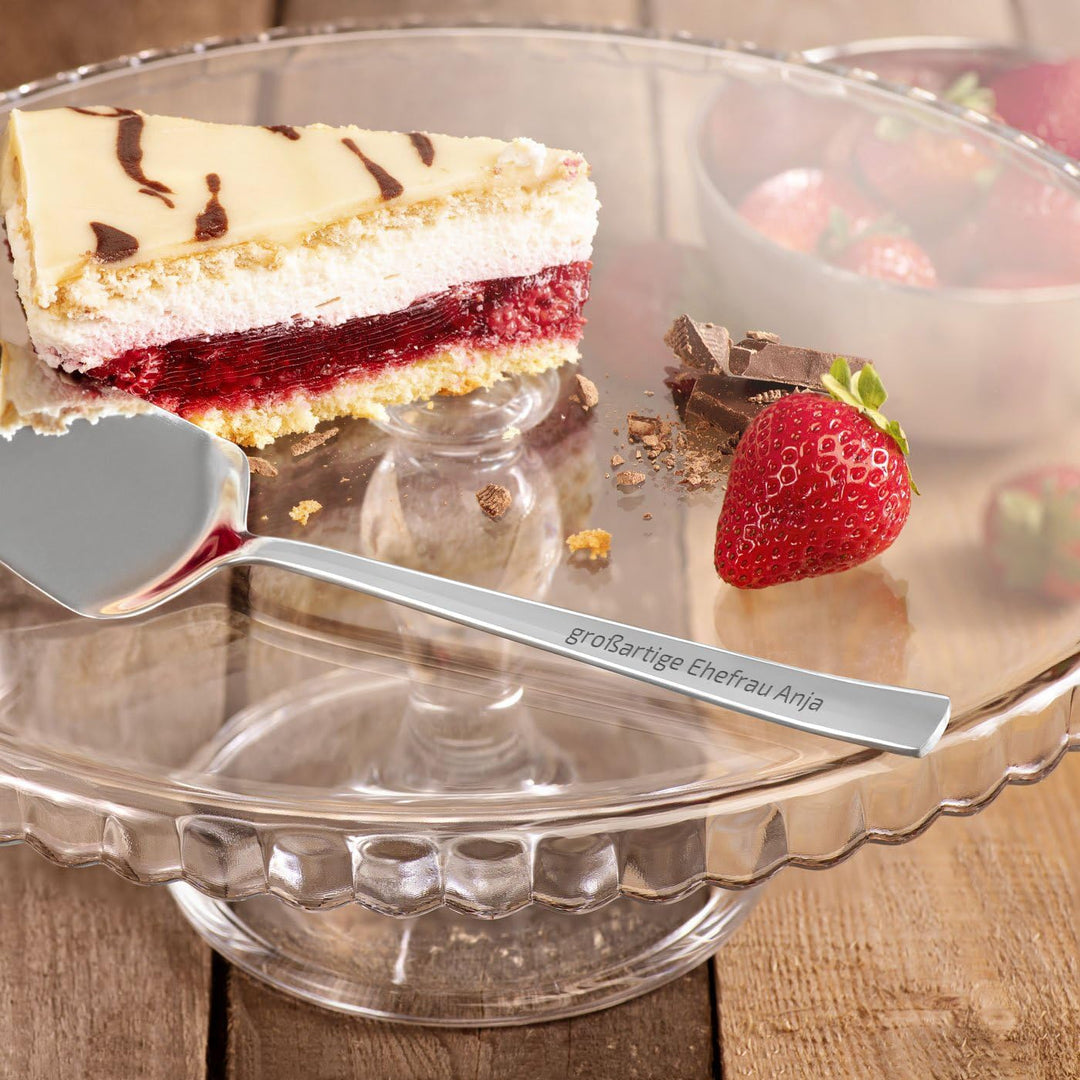 Maverton Tortenheber mit Gravur - Kuchenheber aus Edelstahl - Küche Dekoration - für Torten Kuchen M