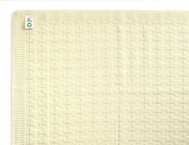 Sonnenstrick 3009SWKL Babydecke Kuscheldecke Strickdecke aus 100% Merino Schurwolle 80x80 cm made in