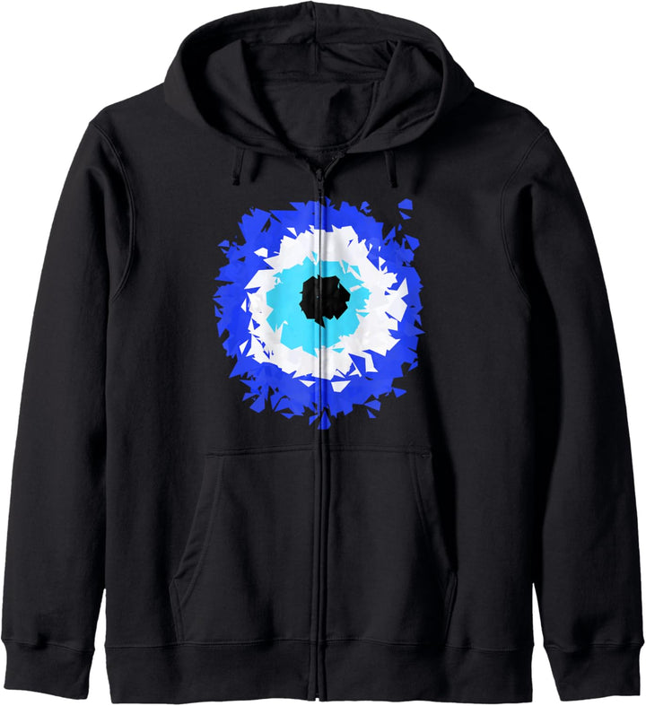 Böser Blick zerschmetterter Fluchschutz Kapuzenjacke
