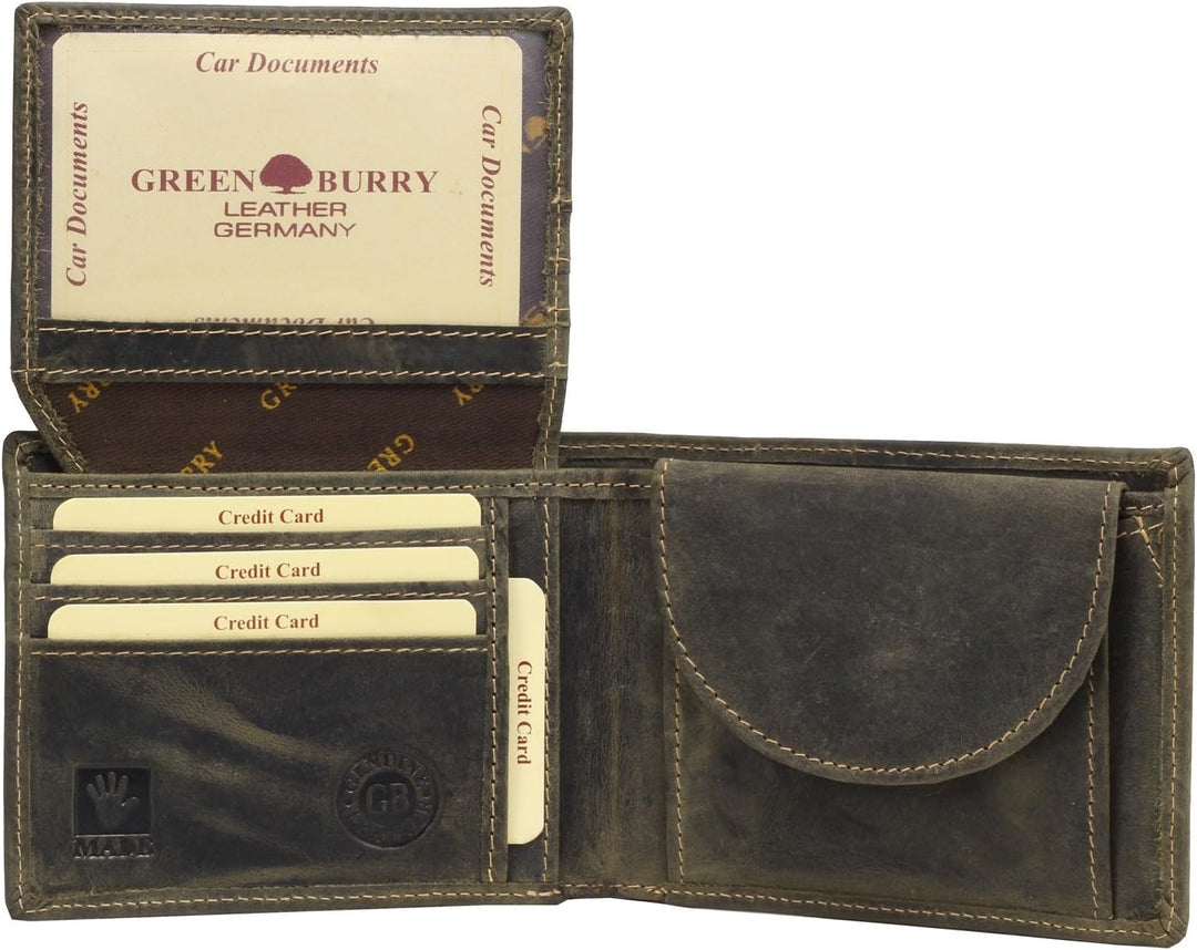 Greenburry Vintage Portemonnaie grün, 1705 Stag-30