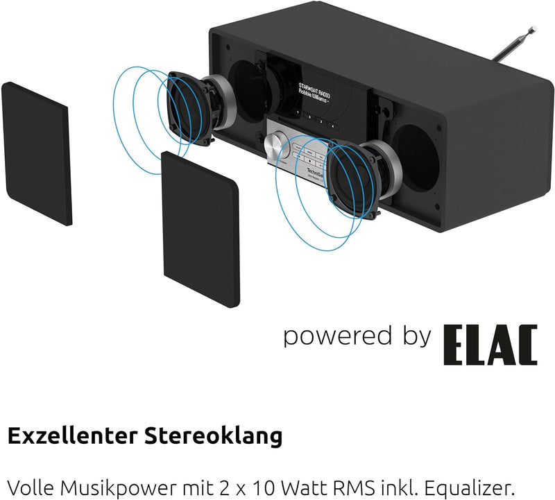 TechniSat DIGITRADIO 3 IR - Stereo DAB Radio Kompaktanlage (DAB+, UKW, CD-Player, Bluetooth, Interne