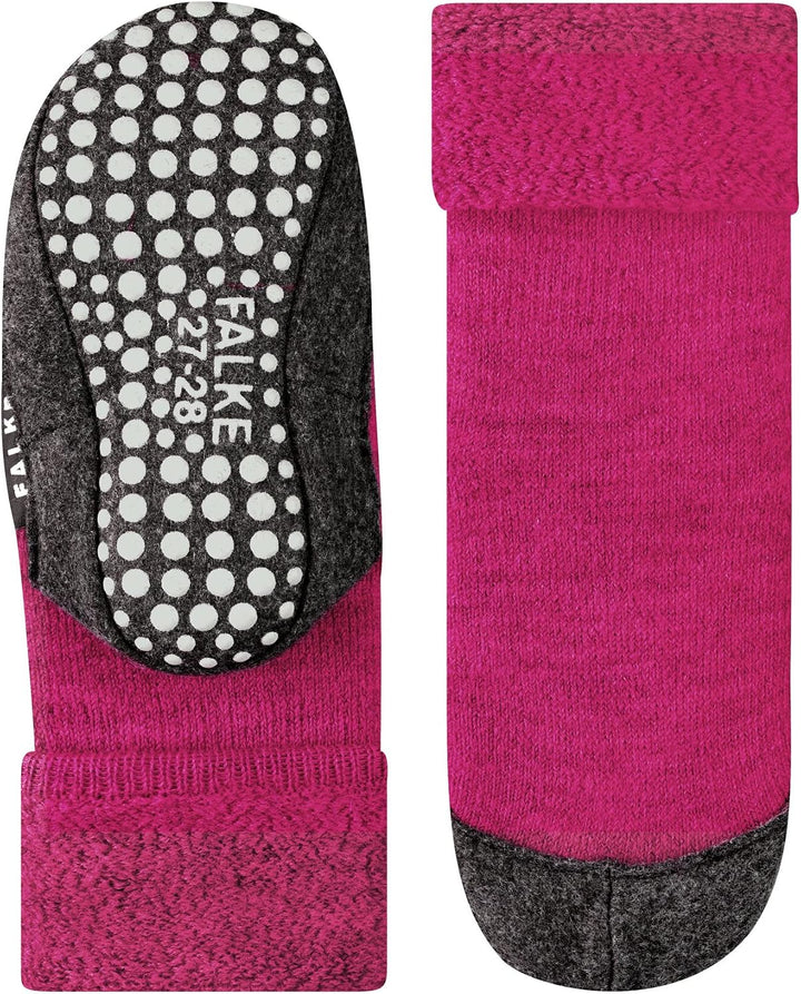 FALKE Unisex Kinder Cosyshoe Stoppersocken atmungsaktive klimaregulierende geruchshemmende Wolle rut