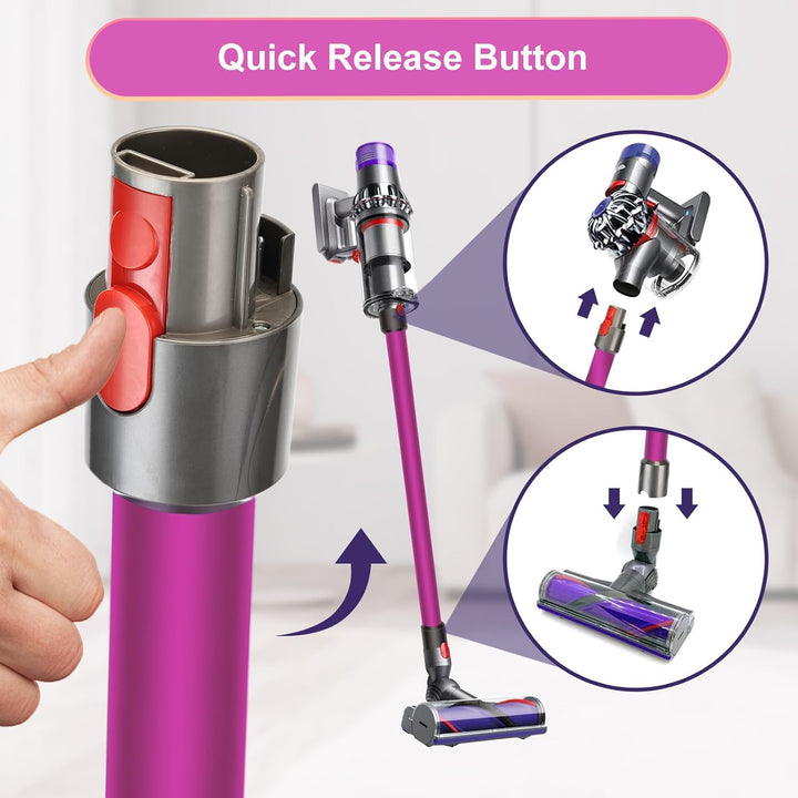 Verlängerungsrohr für Dyson V15 V11 V10 V8 V7 Staubsauger, Rohr für Dyson Ersatz Teleskoprohr Schnel
