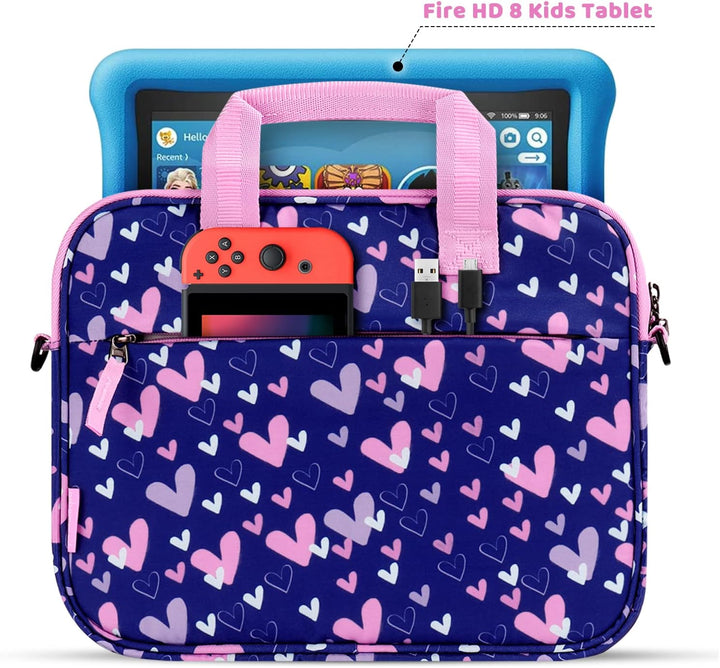 Choco Mocha 12.5 Zoll Kinder Tablet Tasche, Tablet Tasche Hülle für Fire HD 10 8, Fire 10 8 iPad, Ki