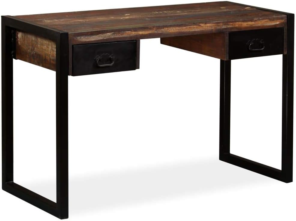Vintage Schreibtisch mit 2 Schubladen, Computertisch, Schreibpult, Homeoffice, Büro, Arbeitszimmer,