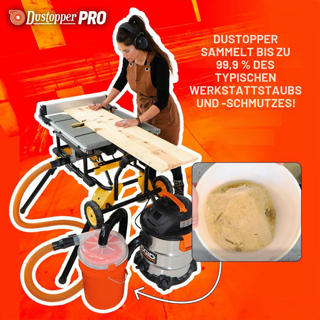 PRO, Low-Profile-Staubsammler für Nass-/Trockensauger, Inklusive High-Flow 90-Grad-Sweep-Winkel und