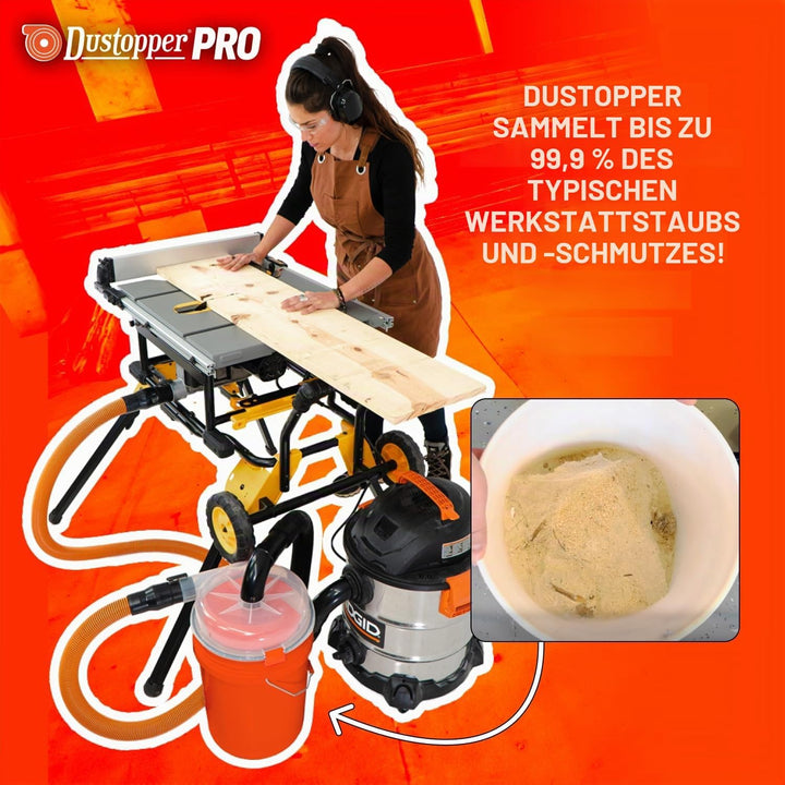 PRO, Low-Profile-Staubsammler für Nass-/Trockensauger, Inklusive High-Flow 90-Grad-Sweep-Winkel und