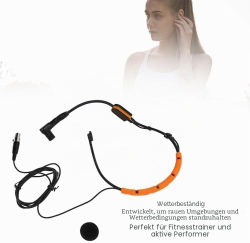 Fitness Headset Kondensatormikrofon, schweissfestes, Komfortables Mikrofon-Headset für PGA31 SM31 SM