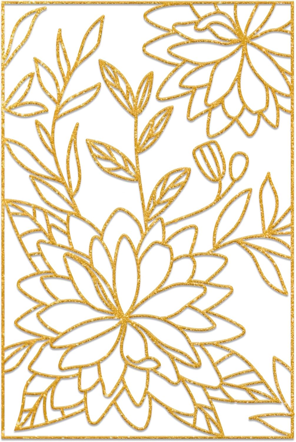 DUS0943C - Kreativset mit 5 Seidenbildern zum Bemalen und Rahmen, Floral, 1 Set