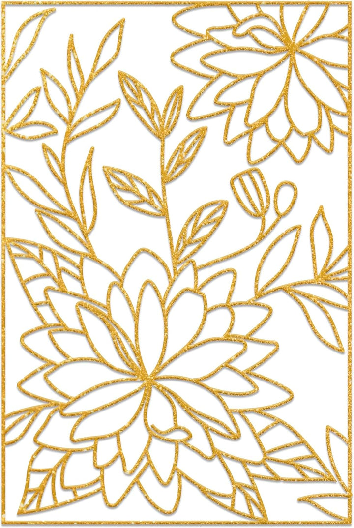 DUS0943C - Kreativset mit 5 Seidenbildern zum Bemalen und Rahmen, Floral, 1 Set