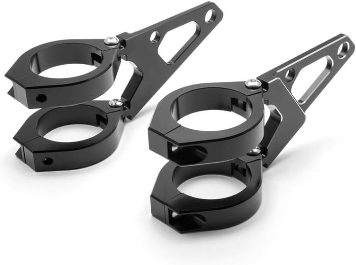 Schwarz Motorrad Scheinwerfer-Halter für 54-55mm Gabel - CNC Bearbeitet