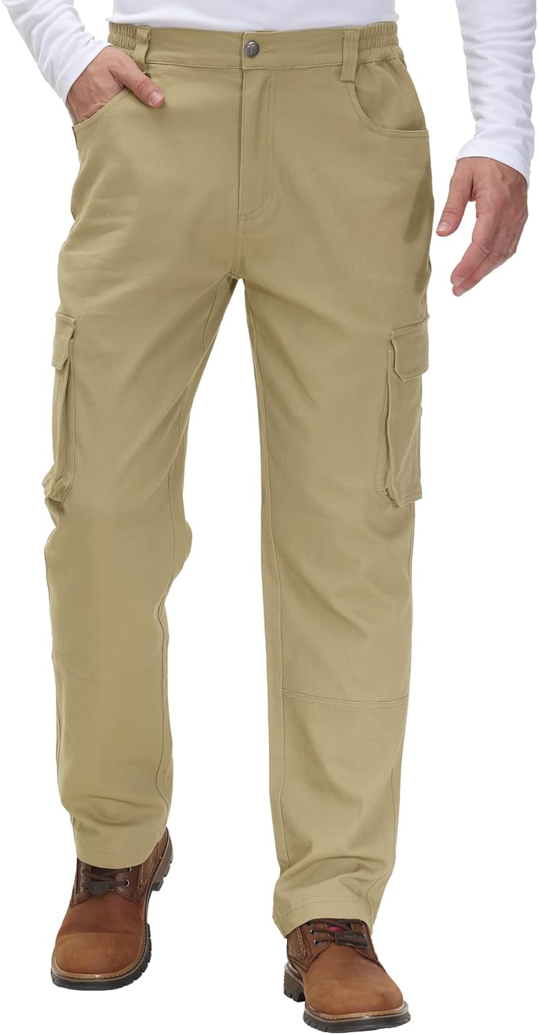 YSENTO Herren Cargohose Männer Arbeitshosen Stretch Chino Kargohosen Vintage Baggy Hosen Baumwolle 3