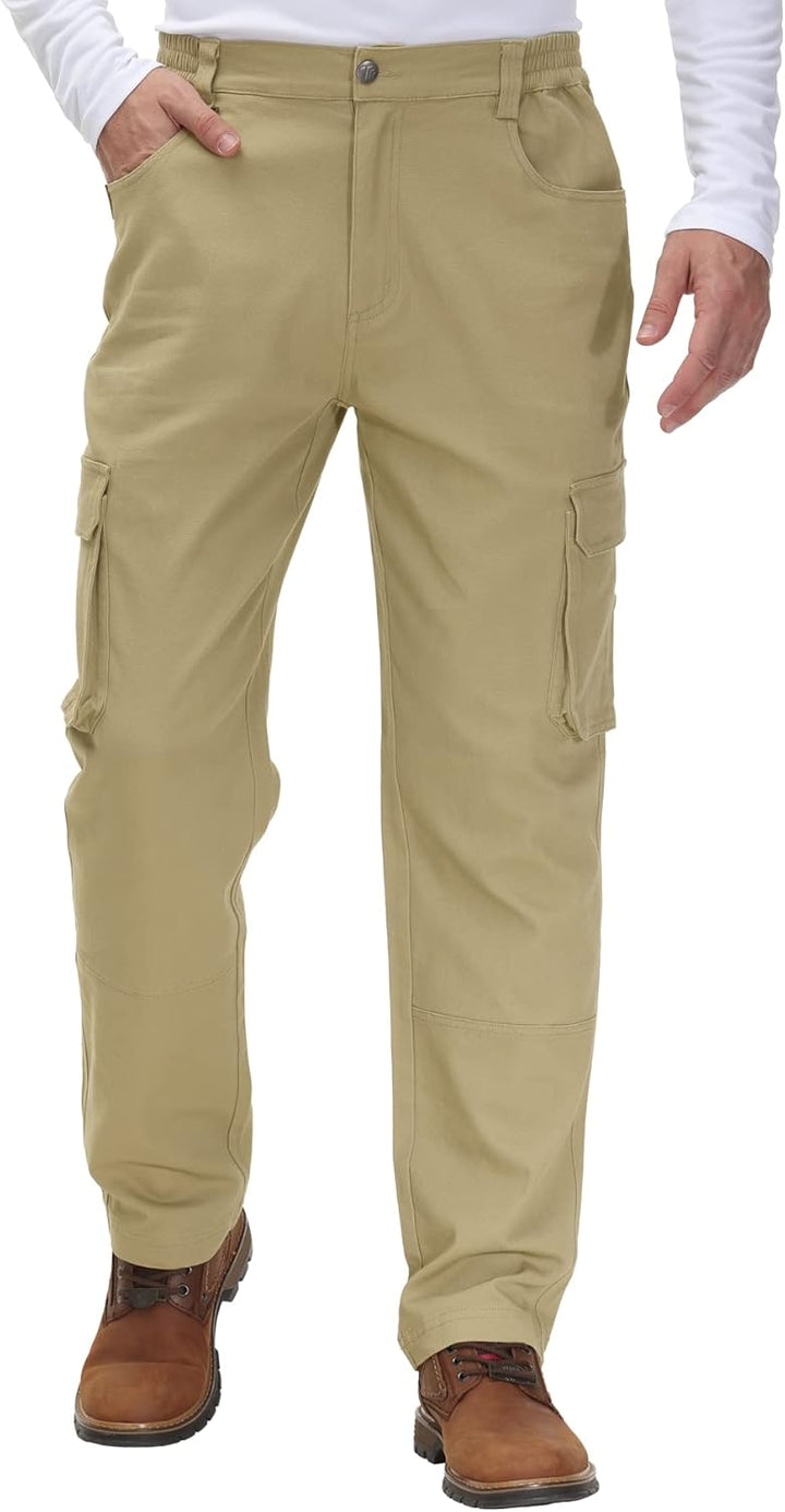YSENTO Herren Cargohose Männer Arbeitshosen Stretch Chino Kargohosen Vintage Baggy Hosen Baumwolle 3
