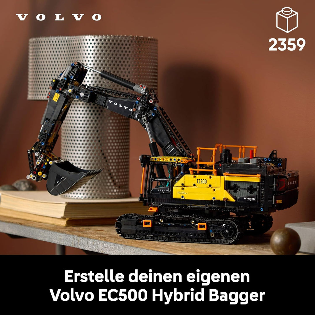 LEGO Technic Volvo EC500 Hybrid-Bagger - Spielzeug Automodell mit Motor für Erwachsene mit beweglich