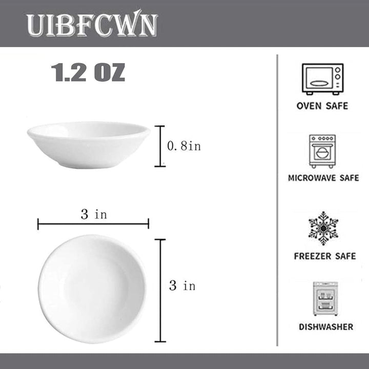 UIBFCWN 25 Stück Dipschälchen Saucenschälchen Snackschale Dipschale aus Porzellan für Dessert Sauce