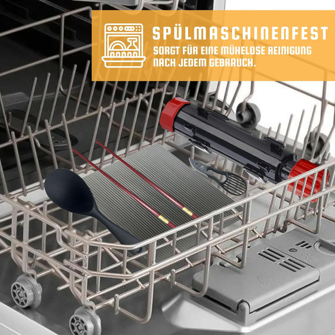 Sushi Maker Set Mit Bazooka, Maki Roller und Formen - DIY Starter Set für Anfänger, Zubehör für Perf