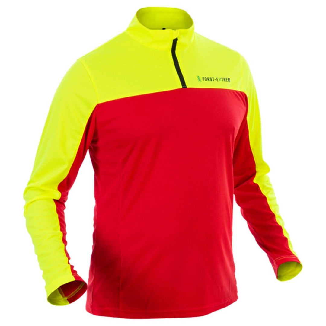 Beginner 2.0 Funktionsshirt Shirt für die Forstarbeit Langarm Rot-gelb XXL, Langarm Rot-gelb XXL