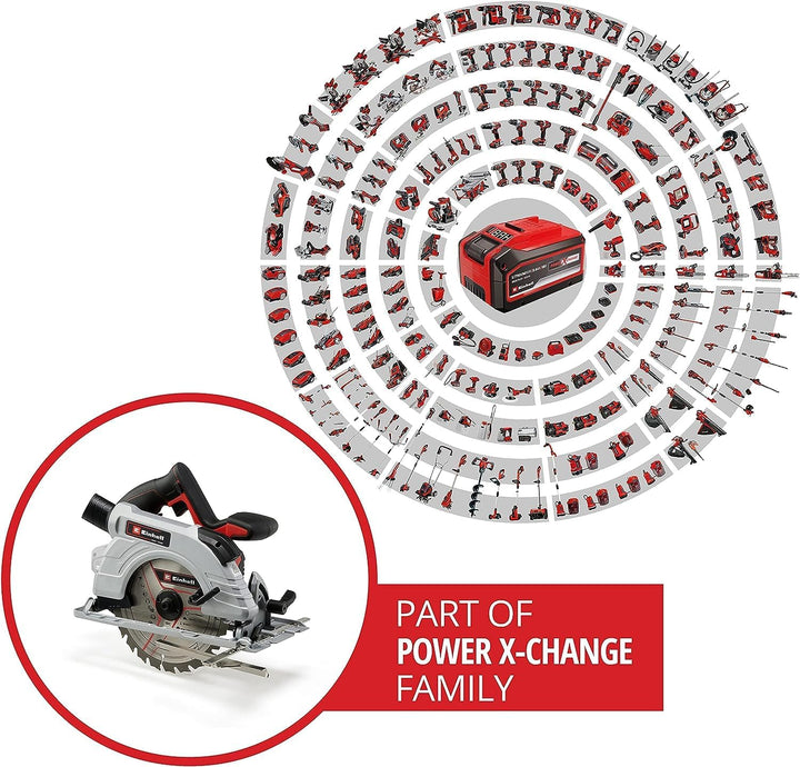 Einhell Akku-Handkreissäge TE-CS 18/190 Li BL- Solo Power X-Change (Li-Ion, 18 V, Ø190x20 mm Sägebla
