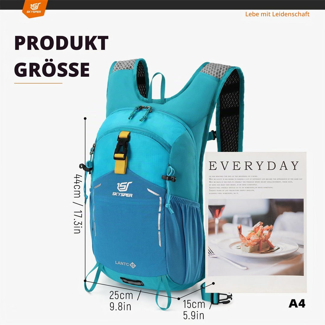 SKYSPER Wanderrucksack 15L Rucksack Herren Klein Tagesrucksack Leichter Trekkingrucksack für Wandern