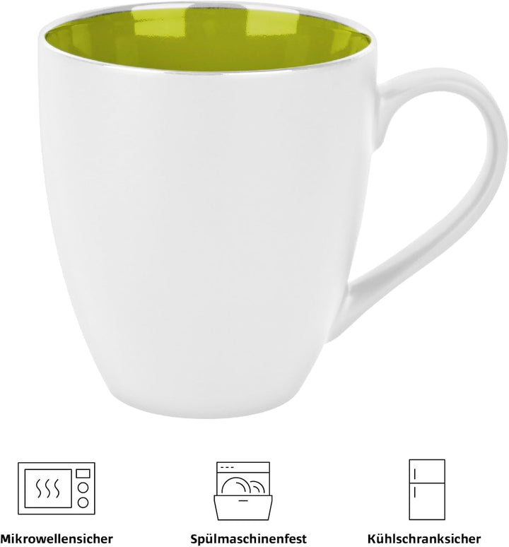 MIAMIO - 6 x 350 ml Kaffeetassen/Kaffeebecher Set - Tassen Set 6er Modern - Le Papillon Kollektion (