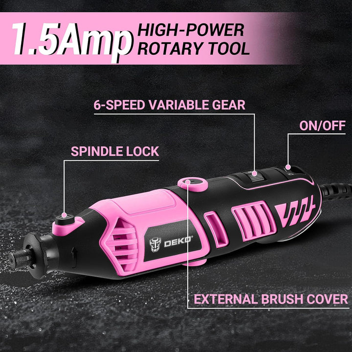 Multifunktionswerkzeug Rotationswerkzeug Gravur Gerät Mini Schleifer: DEKOPRO 170W 127 Zubehör Set V