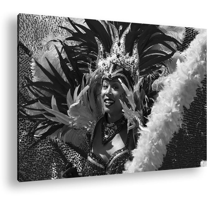 deyoli Karneval Parade in Rio Format: 80x60 Effekt: Schwarz&Weiss als Leinwandbild, Motiv fertig ger