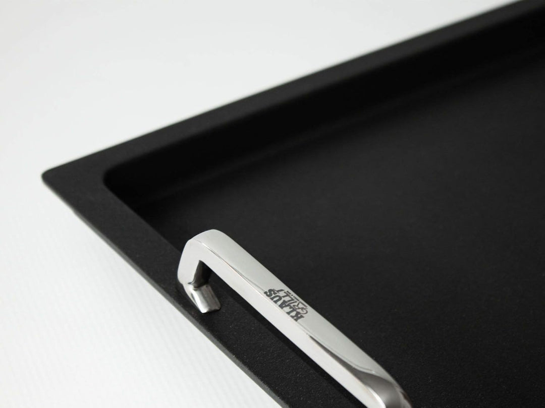 AMT Gastroguss Klaus grillt Gastronorm - Grillplatte GN 1/1 für Induktion by, 53 x 33 cm, 2 cm hoch,
