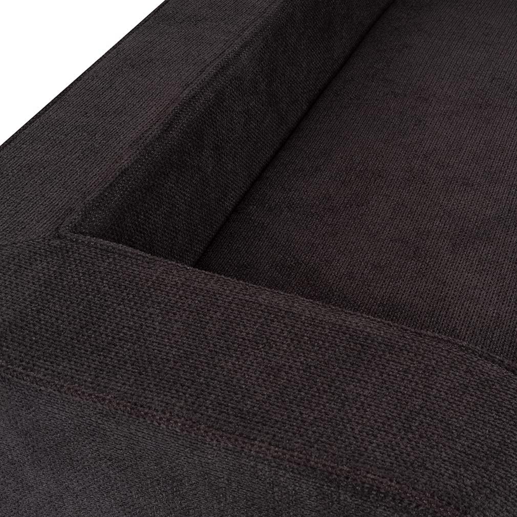 Knuffelwuff orthopädisches Hundebett mit Wendekissen aus Velours Bellamy 80 x 60cm Schwarz, 80 x 60c