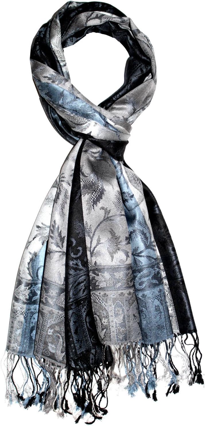 Lorenzo Cana Pashmina Schal Schaltuch jacquard gewebt 100% Seide Paisley Muster Seidenschal Seidentu