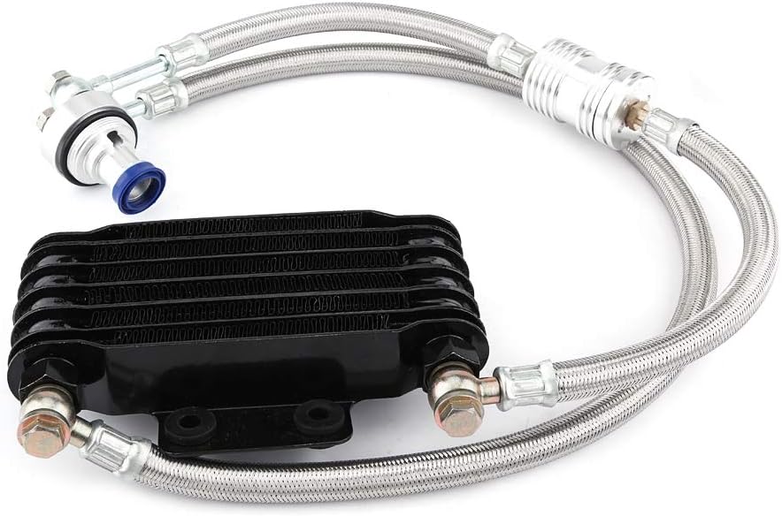 Ölkühler,Yctze Motorrad Motorölkühler Ölkühlung Kühler System Kit Ersatz für CB CG 100CC-250CC(85ML-