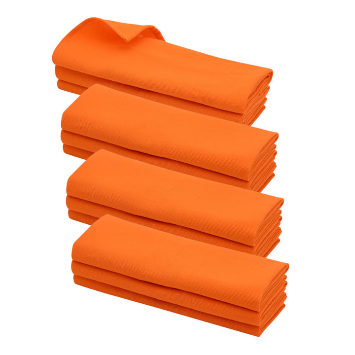 Daloual 12x Geschirrtuch/Küchentuch/Putztuch Poliertuch aus 100% Baumwolle orange