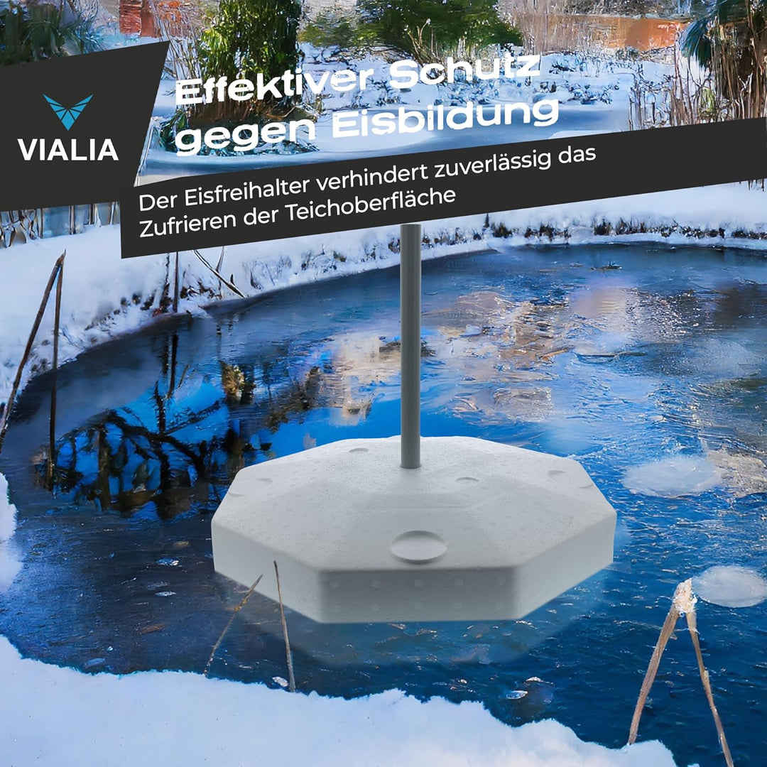 Eisfreihalter Gartenteich Komplettset 9601 | mit 2W Belüftungspumpe & 40cm Styropor Schwimmkörper |