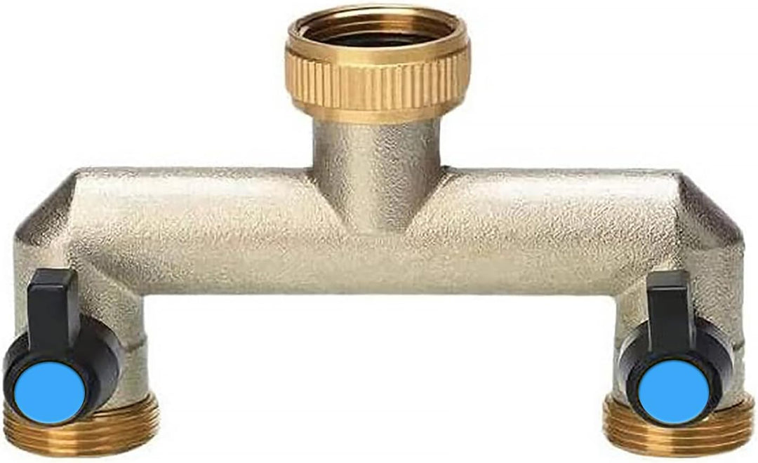 2-Wege-Gartenschlauch-Splitter Messing Gartenschlauch Zubehor 3/4 zoll Schlauchanschluss Satz mit Sc