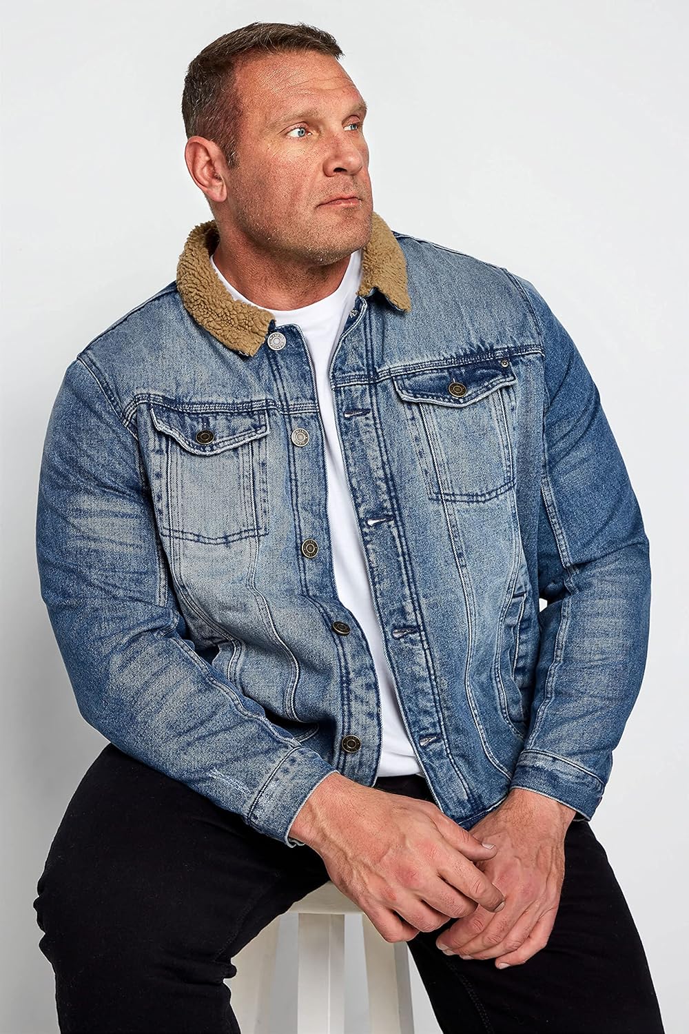 Blend Herren Jeansjacke 3XL 200291_denim Middle Blue, 3XL 200291_denim Middle Blue
