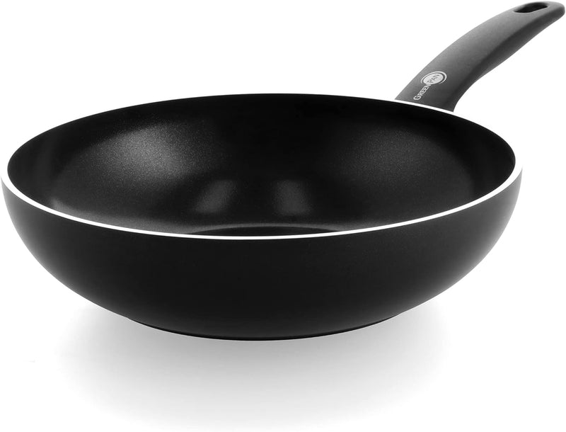 GreenPan Cambridge 28 cm/3,7 Liter Wok-Pfanne aus Keramik, PFAS-frei, Induktion, spülmaschinenfest,