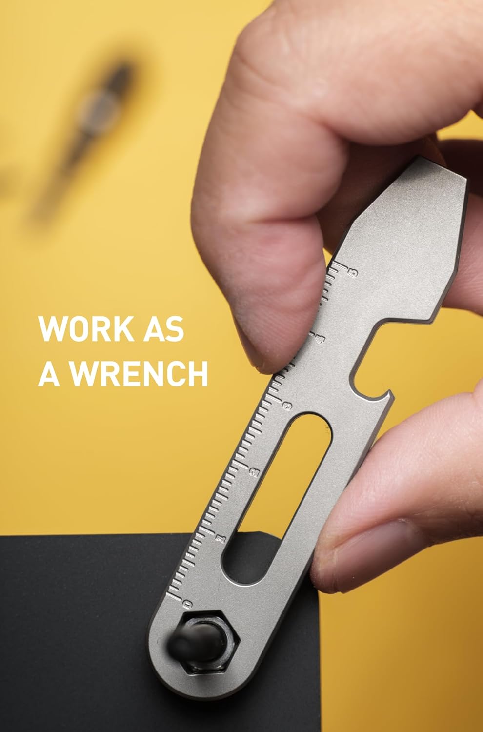 KEEPO LINK Titan EDC Brecheisen Multitool, 4-in-1 Hebelwerkzeug mit Flaschenöffner, Sechskantschlüss