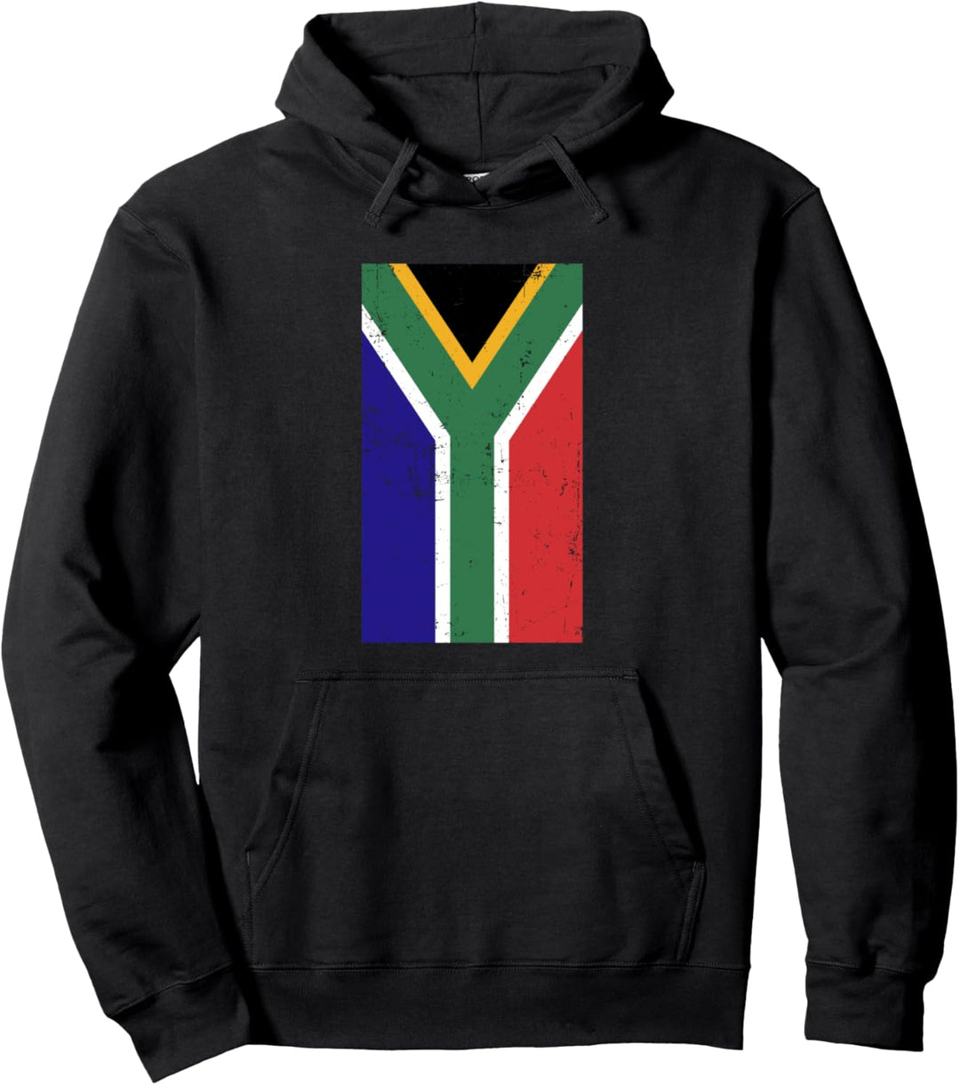 Republic of South Africa Cape Town Pretoria Distressed Flag Pullover Hoodie