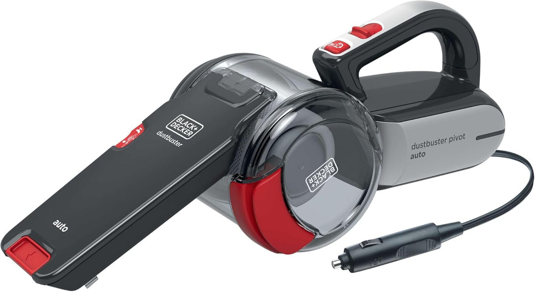Black &amp; Decker PV1200AV-XJ Autosauger Dustbuster Pivot, Bürstenaufsatz, Fugendüse, flexiblem Saugsch