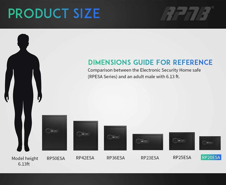 RPNB Deluxe-Tresor und Schliessfach, Spardose, Tresor mit digitaler Tastatur, perfekt für die Aufbew